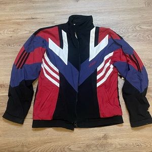 Vintage Adidas Track Jacket medium black red purple